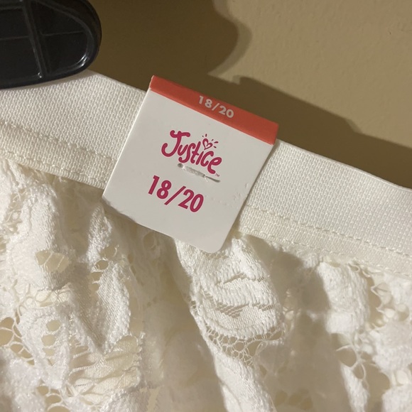 Girls Justice Sz 18/20 WHITE ruffle 3-tier skirt - Picture 3 of 4